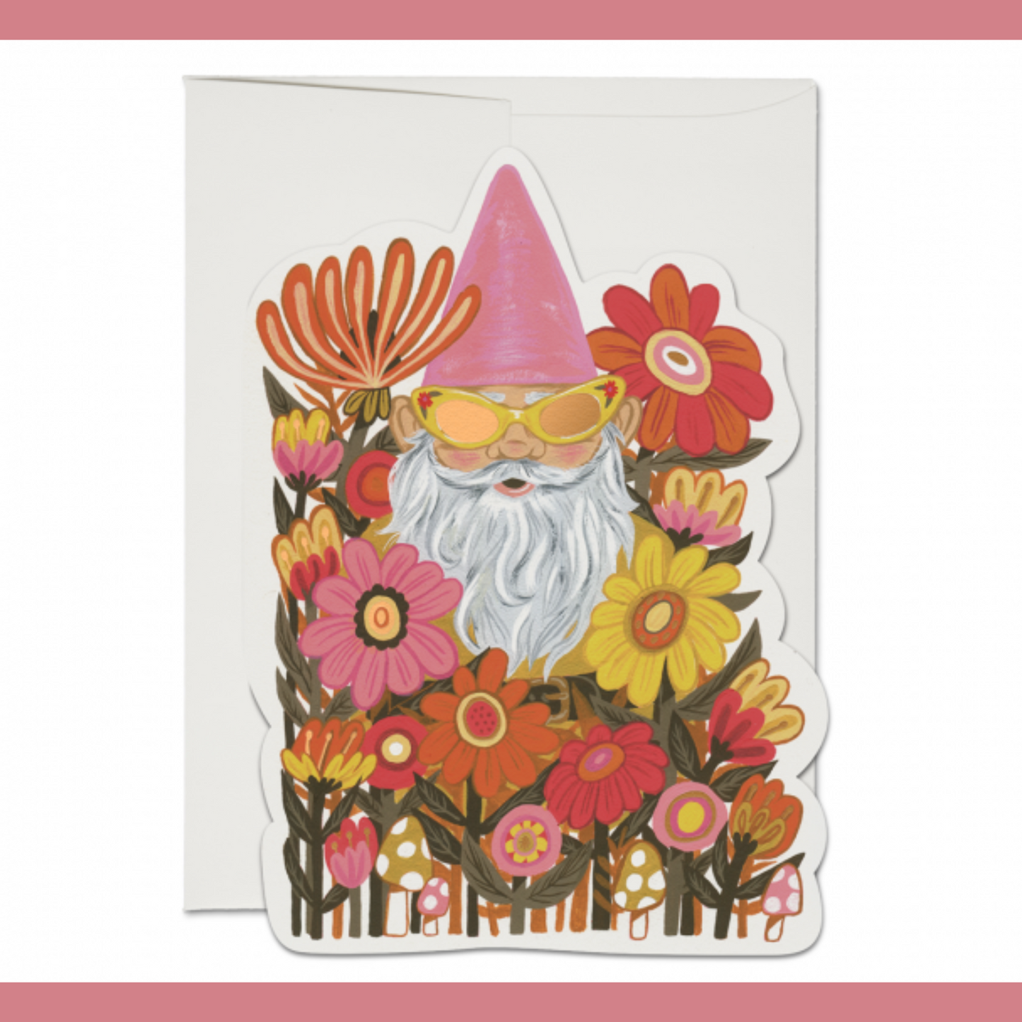 Radical Gnome Greet Card - Blank Inside